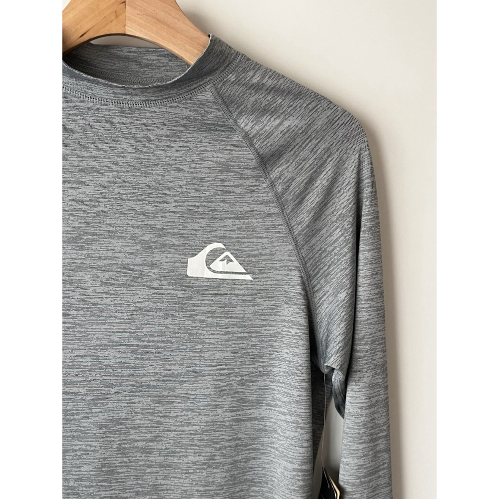 Quiksilver Boys Swim Shirt Gray Long Sleeve Rash Guard M 12-14 - Picture 3 of 11